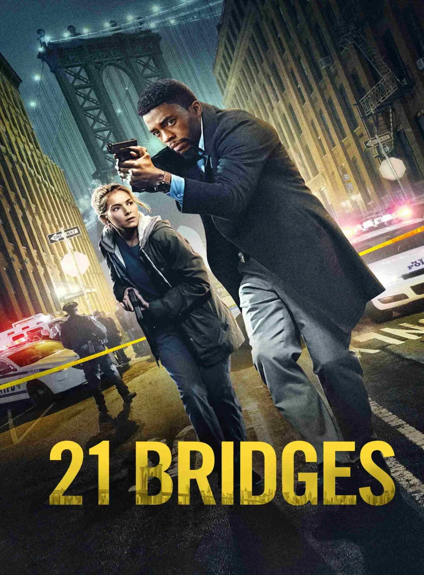 21 Bridges (2019) (Hindi + English) Dual Audio Hollywood Movie BluRay HD ESub poster