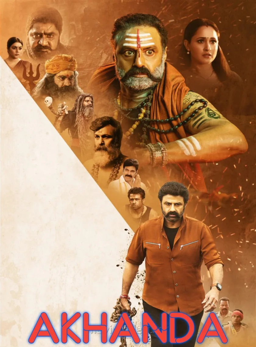 Akhanda (2021) {Hindi + Telugu} Dual Audio UnCut Movie HD ESub poster
