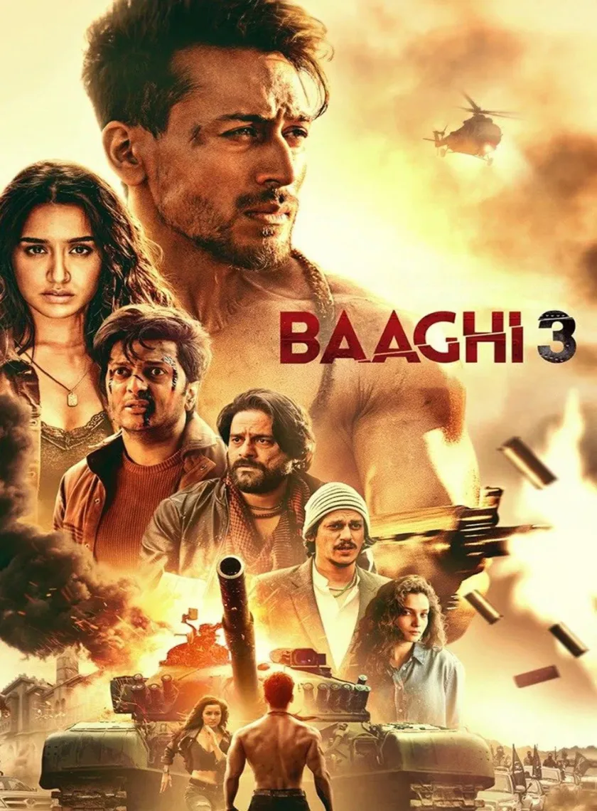 Baaghi 3 (2020) Bollywood Hindi Movie BluRay HD ESub poster
