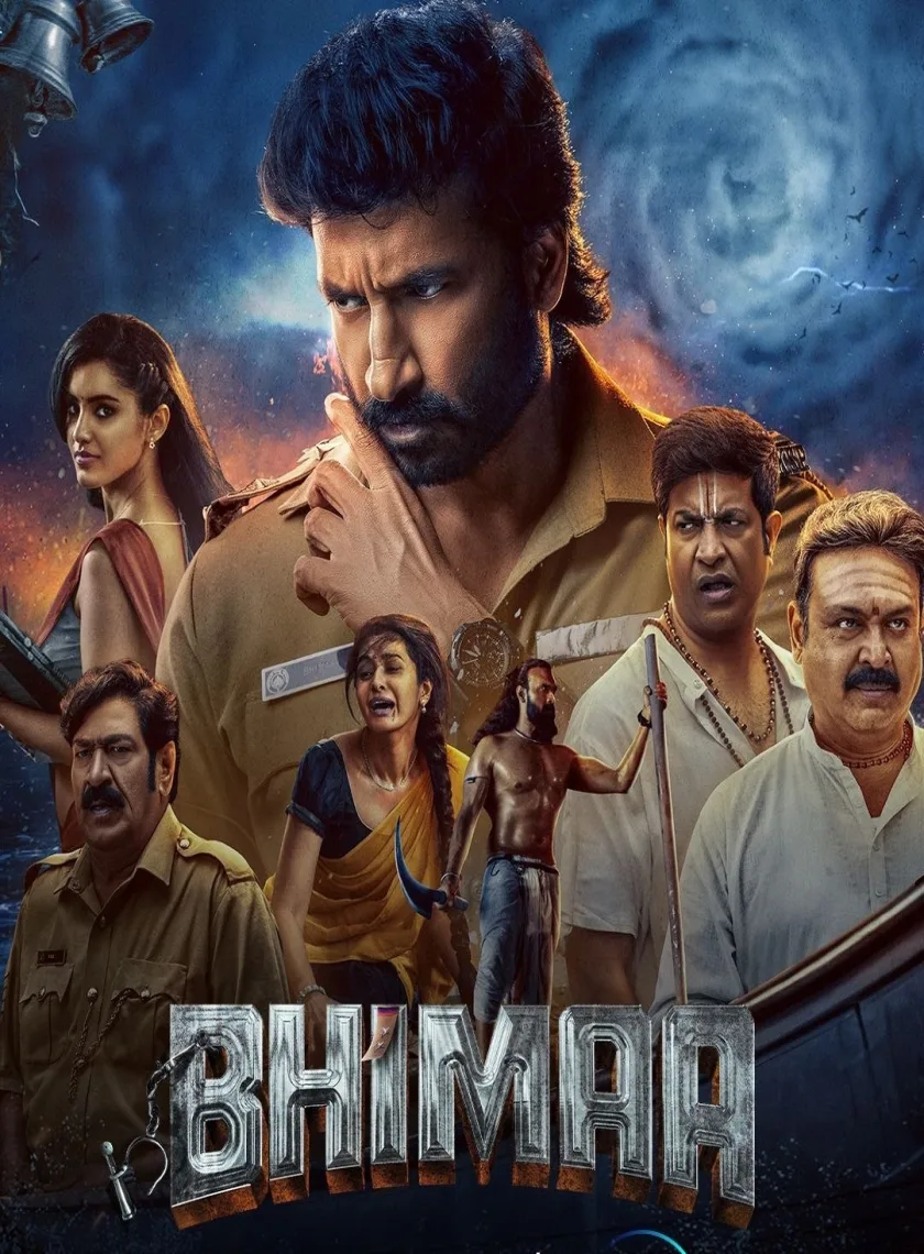 Bhimaa (2024) (Hindi + Telugu) Dual Audio UnCut Movie HD ESub poster
