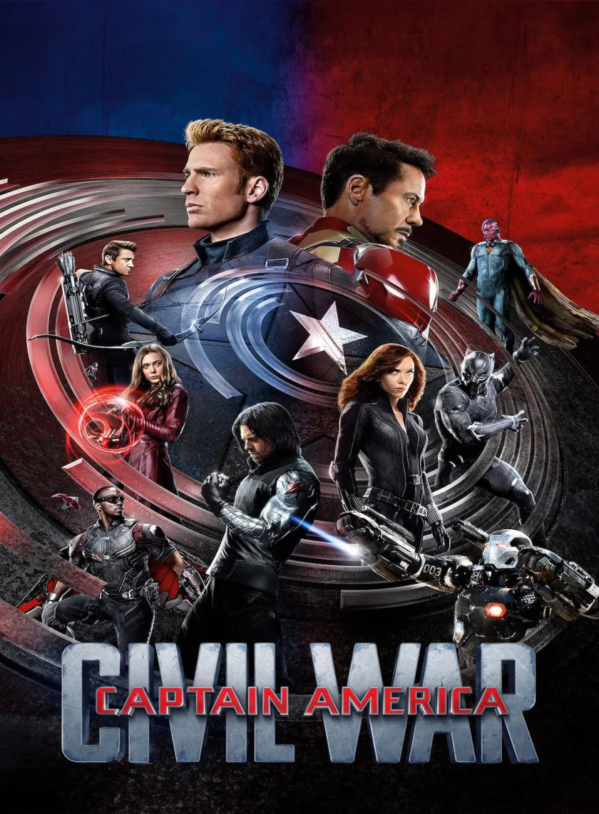 Captain America - Civil War (2016) (Hindi + English) Dual Audio MCU Hollywood Movie BluRay HD ESub poster