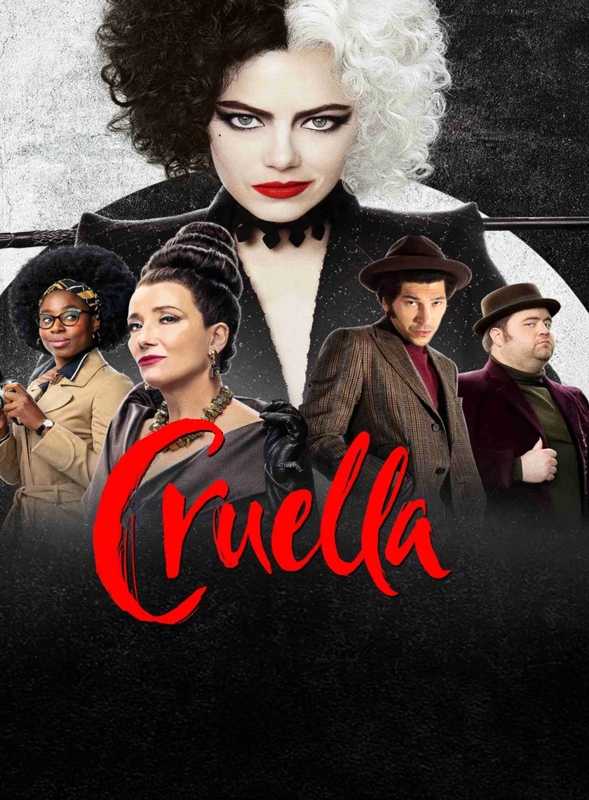 Cruella (2021) (Hindi + English) Dual Audio Hollywood Movie BluRay HD ESub poster