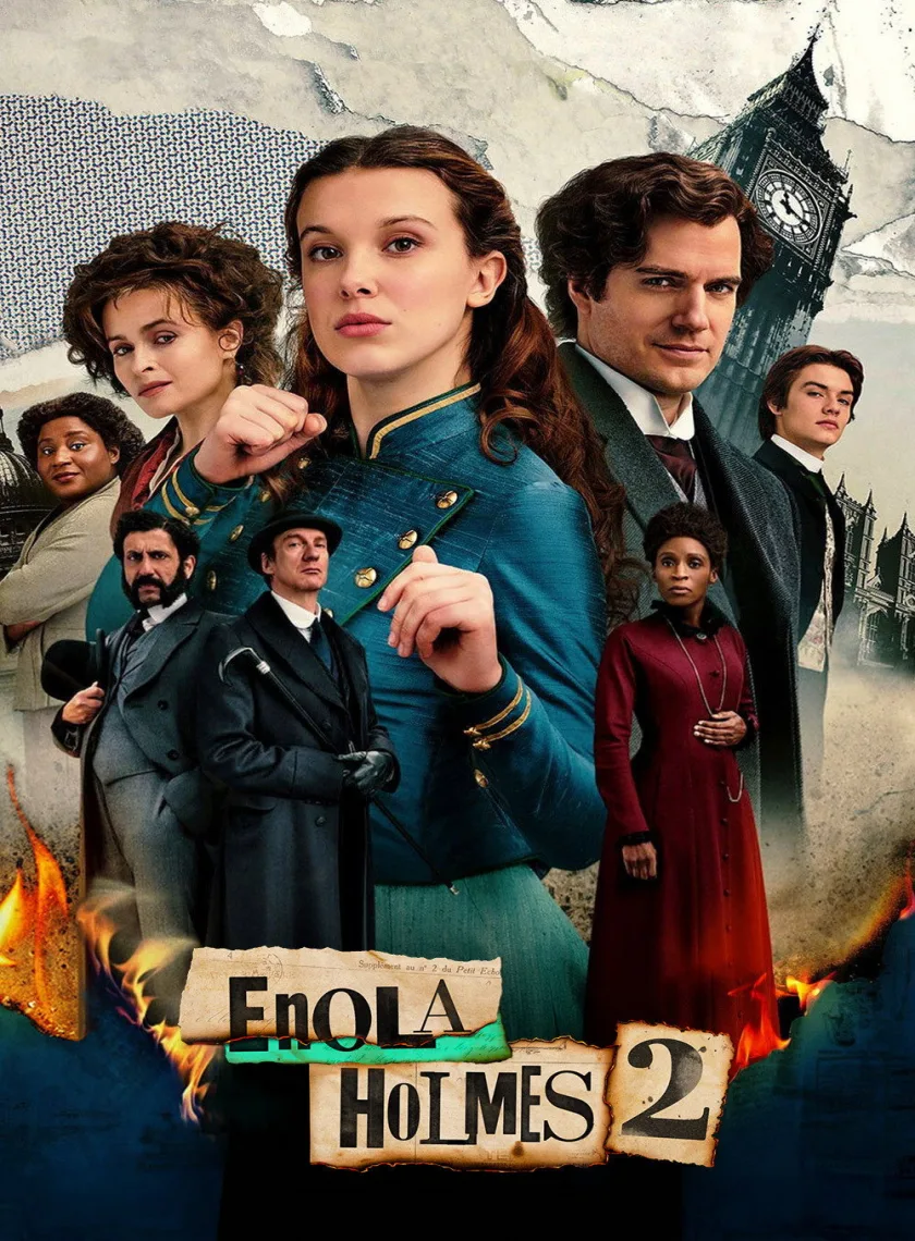 Enola Holmes 2 (2022) (Hindi + English) Dual Audio Hollywood Movie HD ESub poster