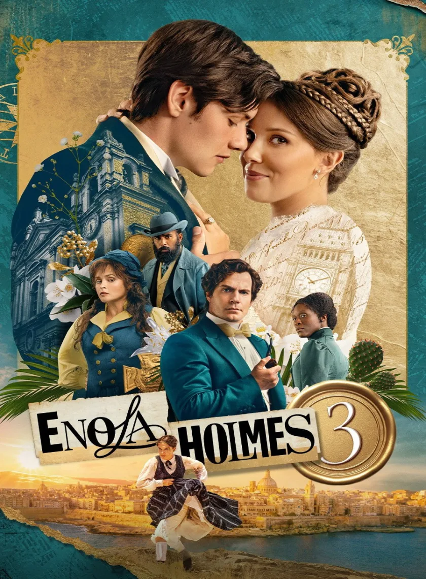 Enola Holmes 3 (2026) (Hindi + English) Dual Audio Hollywood Movie HD ESub poster