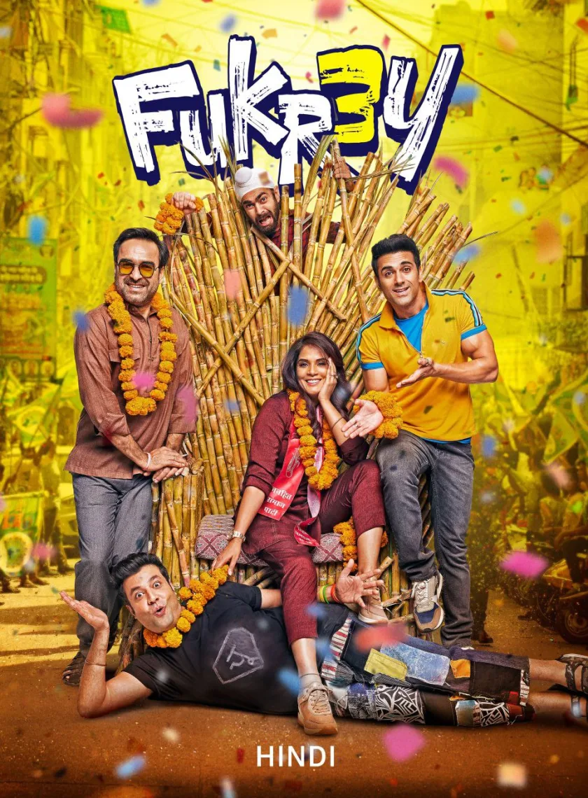 Fukrey 3 (2023) Bollywood Hindi Movie HD ESub poster