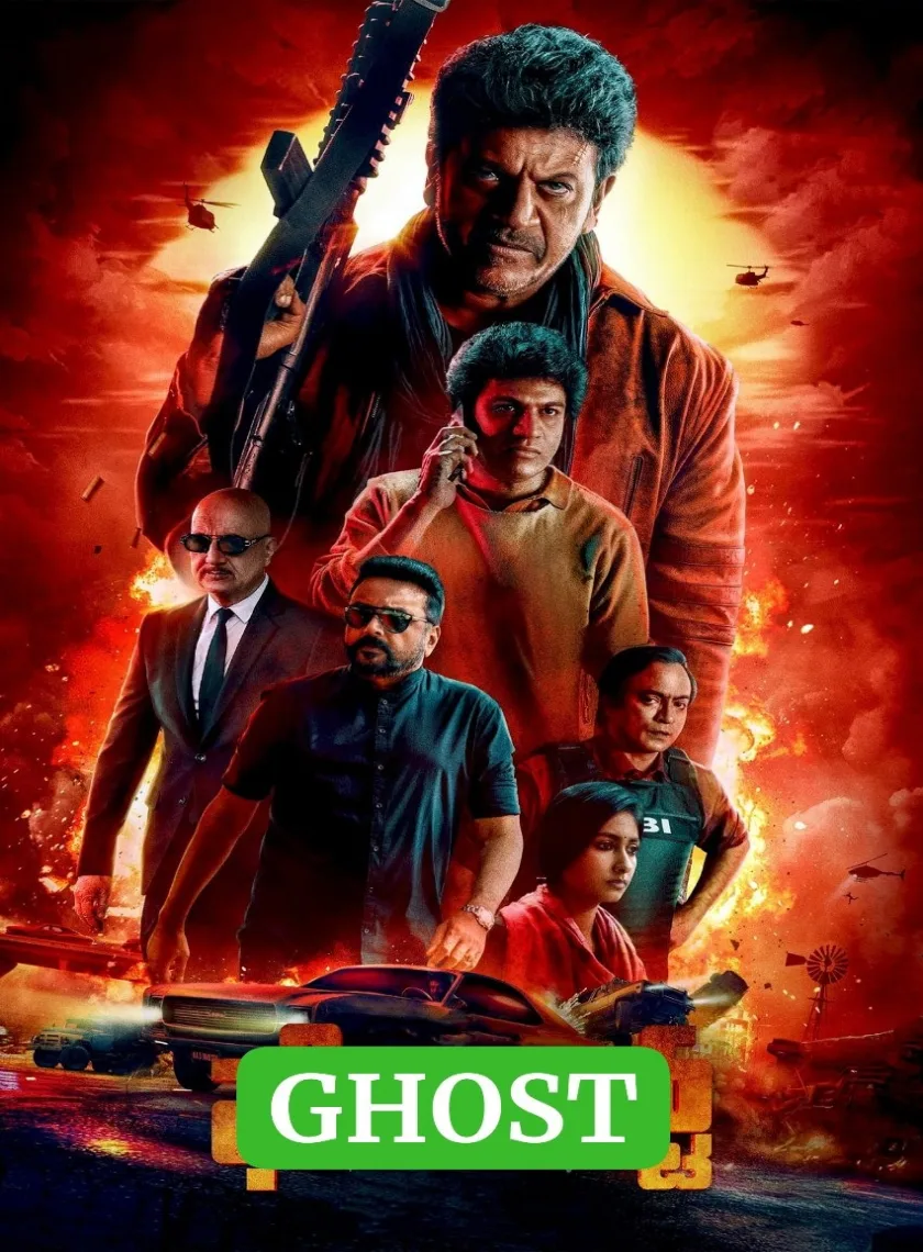 Ghost (2023) {Hindi + Kannada} Dual Audio UnCut Movie HD ESub poster