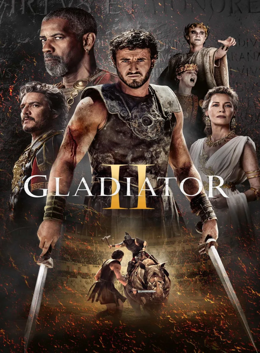 Gladiator II (2024) (Hindi + English) Dual Audio Movie HD ESub poster