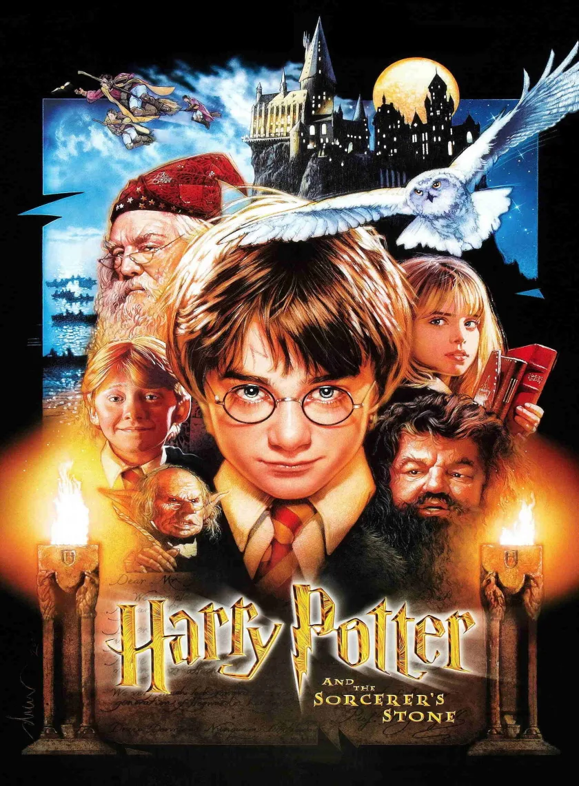 Harry Potter and the Sorcerers Stone (2001) (Hindi + English) Dual Audio Hollywood Movie BluRay HD ESub poster