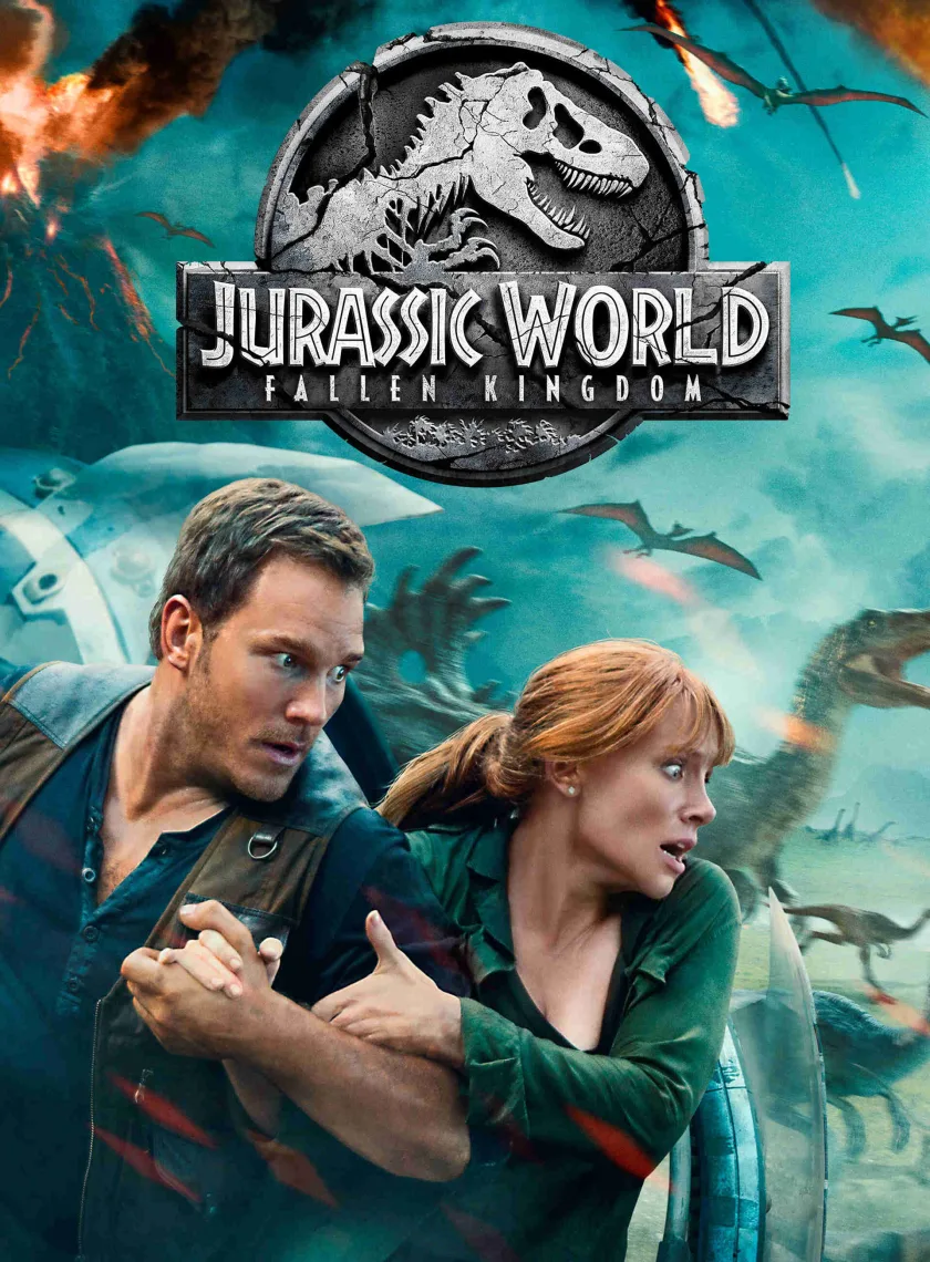 Jurassic World Fallen Kingdom (2018) (Hindi + English) Dual Audio Hollywood Movie BluRay HD ESub poster