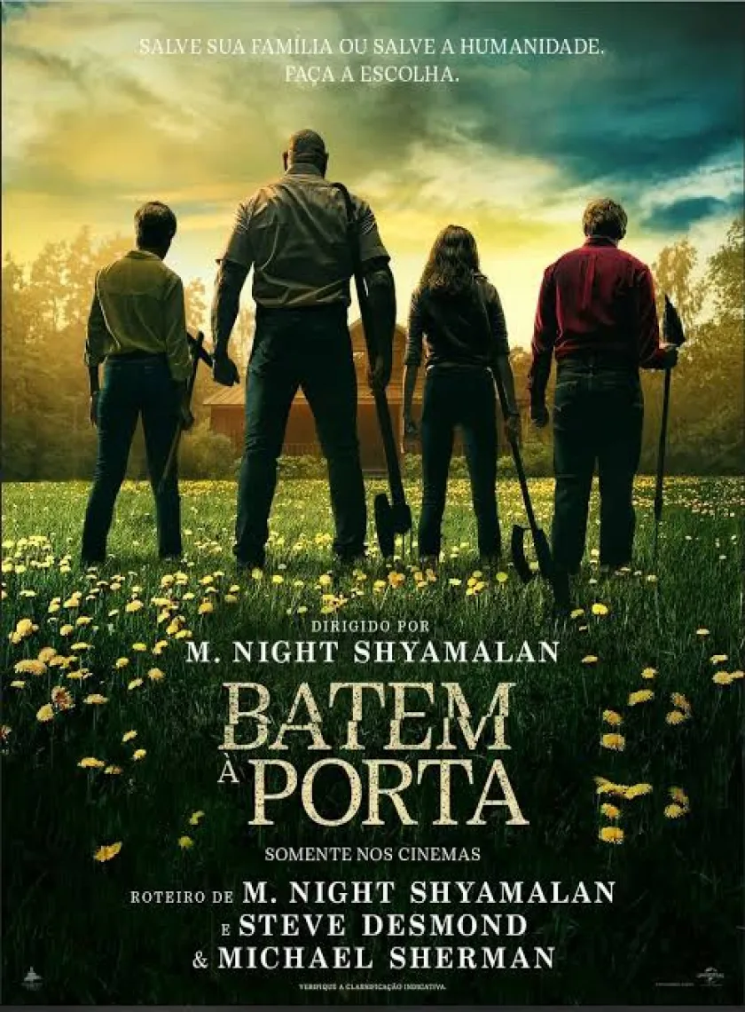 Knock at the Cabin (2023) Hollywood {Hindi + English} Dual Audio Full Movie HD ESub poster