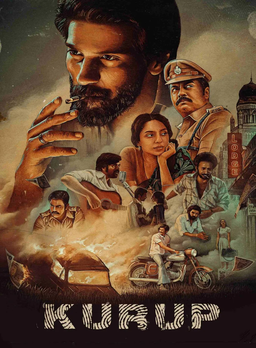 Kurup (2022) (Hindi + Malayalam) Dual Audio UnCut South Movie HD ESub poster