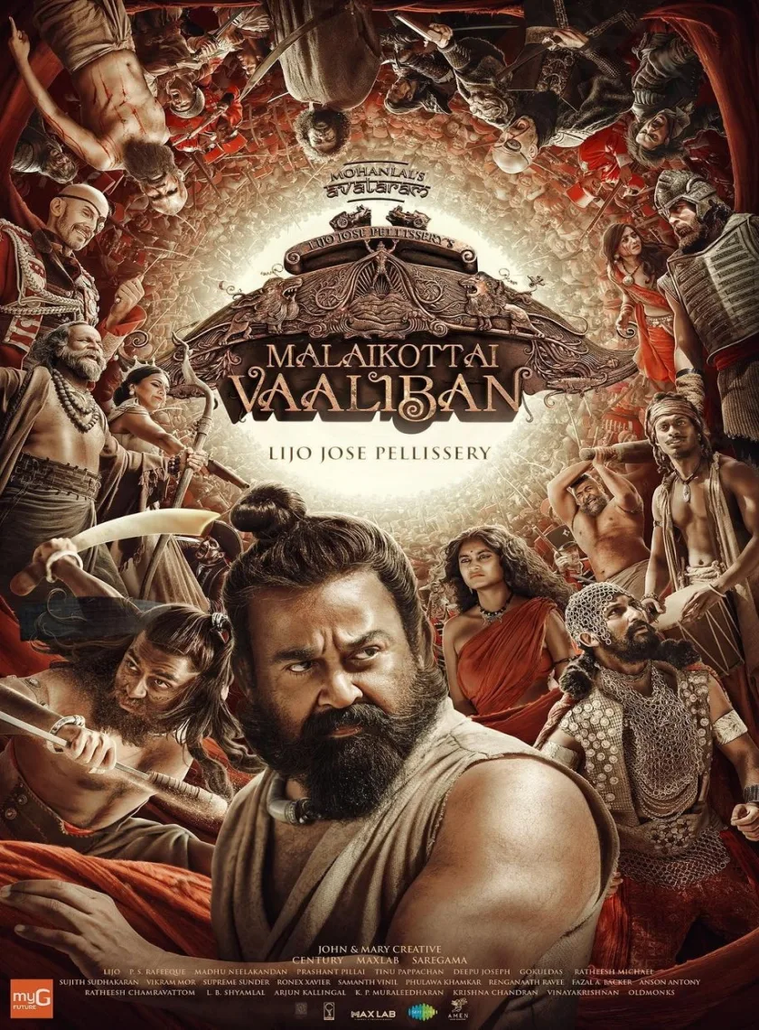 Malaikottai Vaaliban (2024) {Hindi + Malayalam} Dual Audio UnCut South Movie HD ESub poster