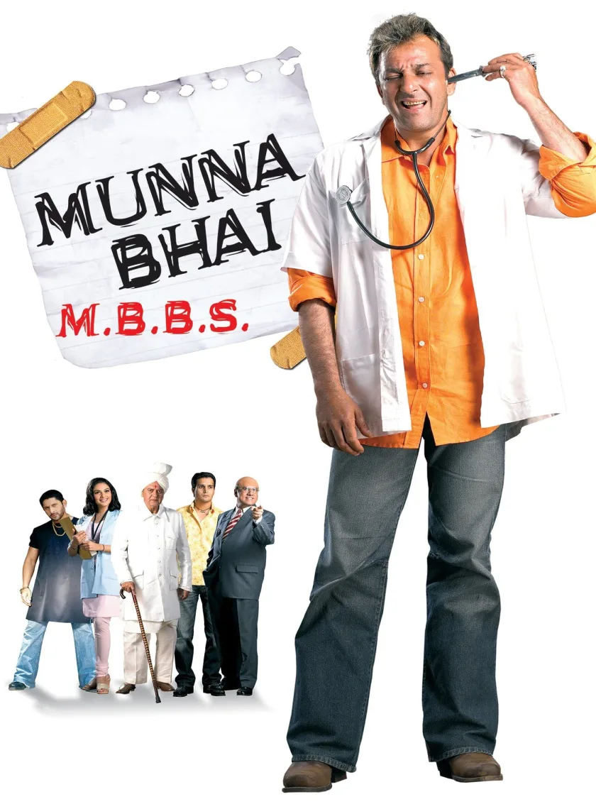 Munna Bhai M.B.B.S. (2003) Bollywood Hindi Movie HD ESub poster