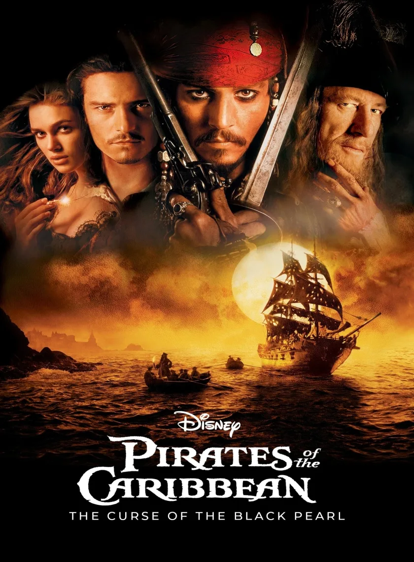Pirates of the Caribbean - The Curse of the Black Pearl (2003) (Hindi + English) Dual Audio Movie BluRay HD ESub poster