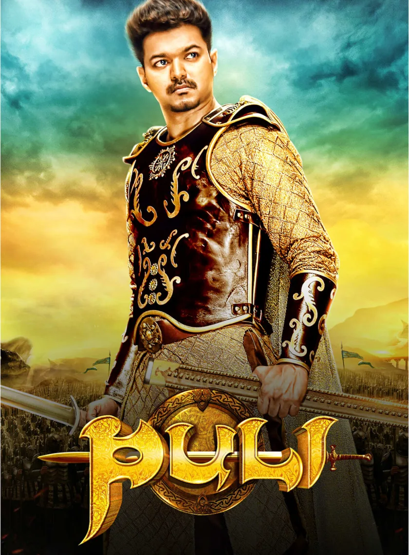 Puli (2015) (Hindi + Tamil) Dual Audio UnCut South Movie HD ESub poster