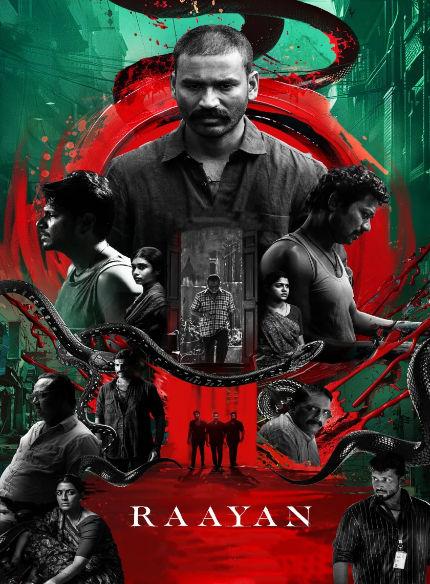 Raayan (2024) (Hindi + Tamil) Dual Audio UnCut Movie HD ESub poster