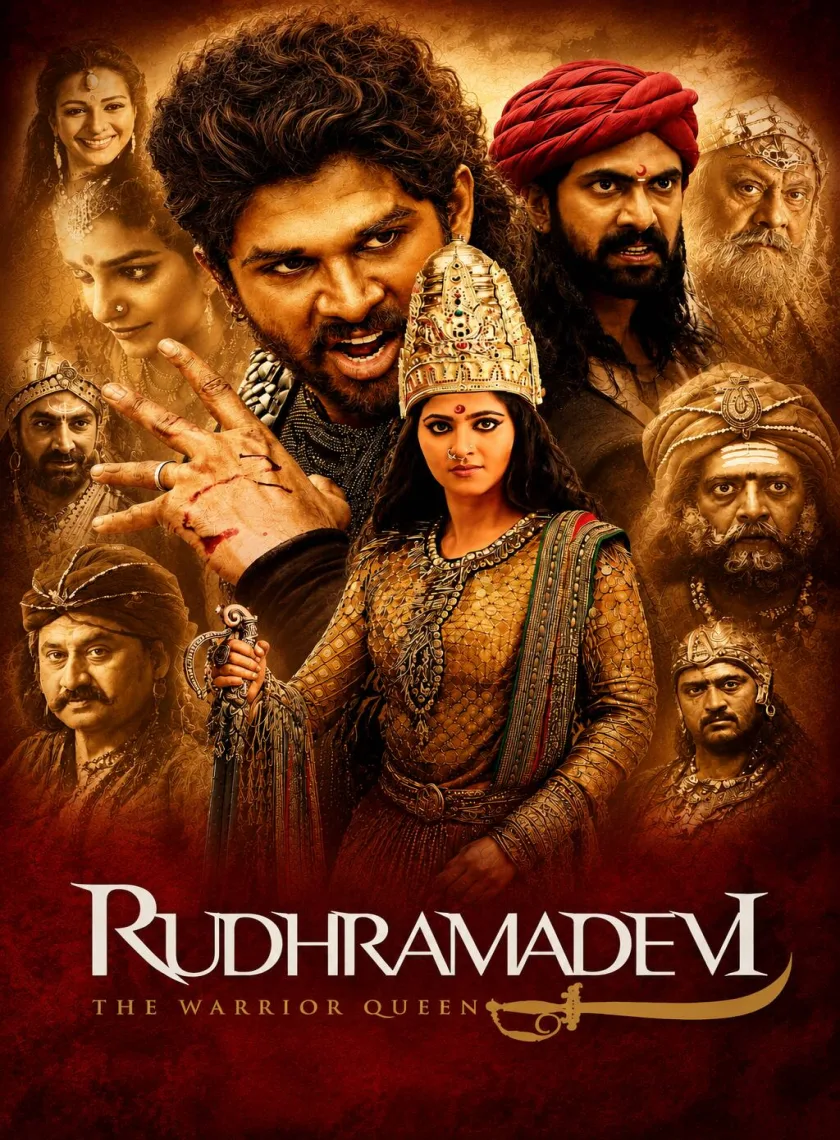 Rudhramadevi (2015) (Hindi + Telugu) Dual Audio UnCut South Movie HD ESub poster
