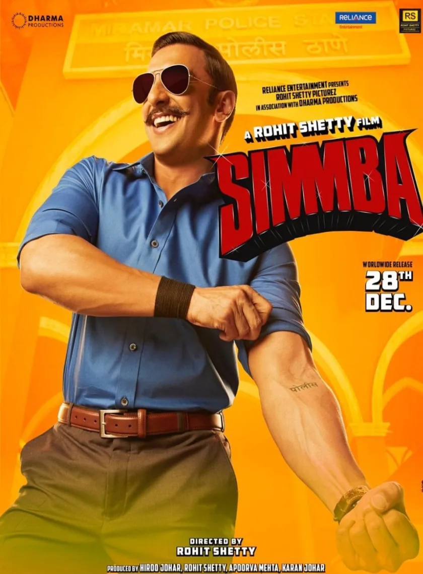 Simmba (2018) Bollywood Hindi Full Movie BluRay HD ESub poster