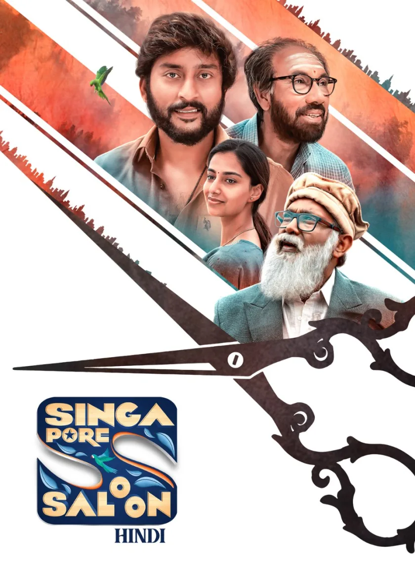 Singapore Saloon (2024) (Hindi + Tamil) Dual Audio UnCut Movie HD ESub poster
