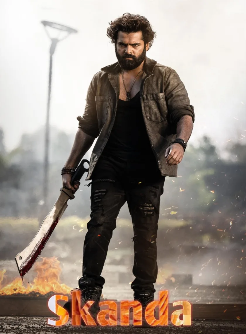 Skanda (2023) {Hindi + Telugu} Dual Audio Full Movie UnCut HD ESub poster