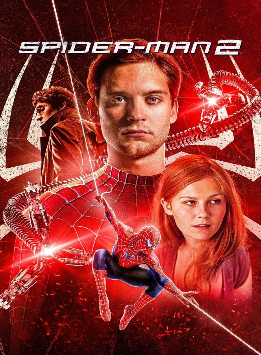 Spider-Man 2 (2004) (Hindi + English) Dual Audio Hollywood Movie BluRay HD ESub poster
