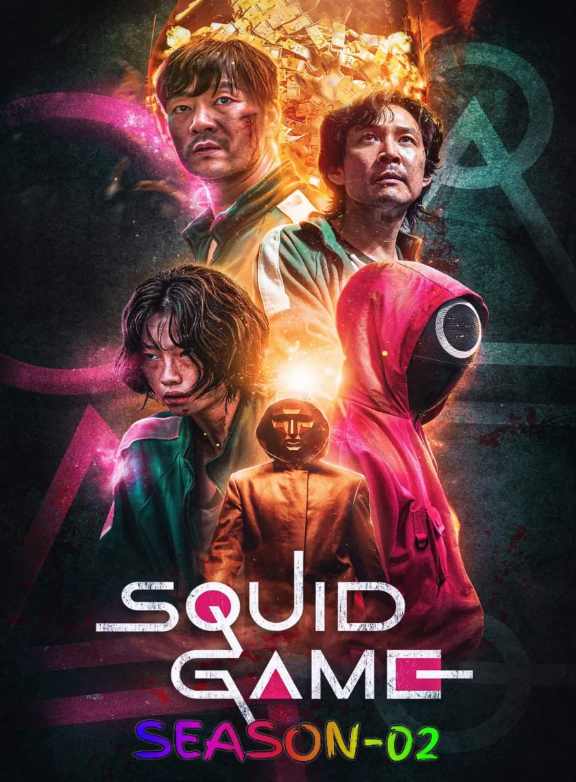Squid Game S02 (2024) (Hindi + English) Dual  Audio Completed Web Series HEVC ESub poster