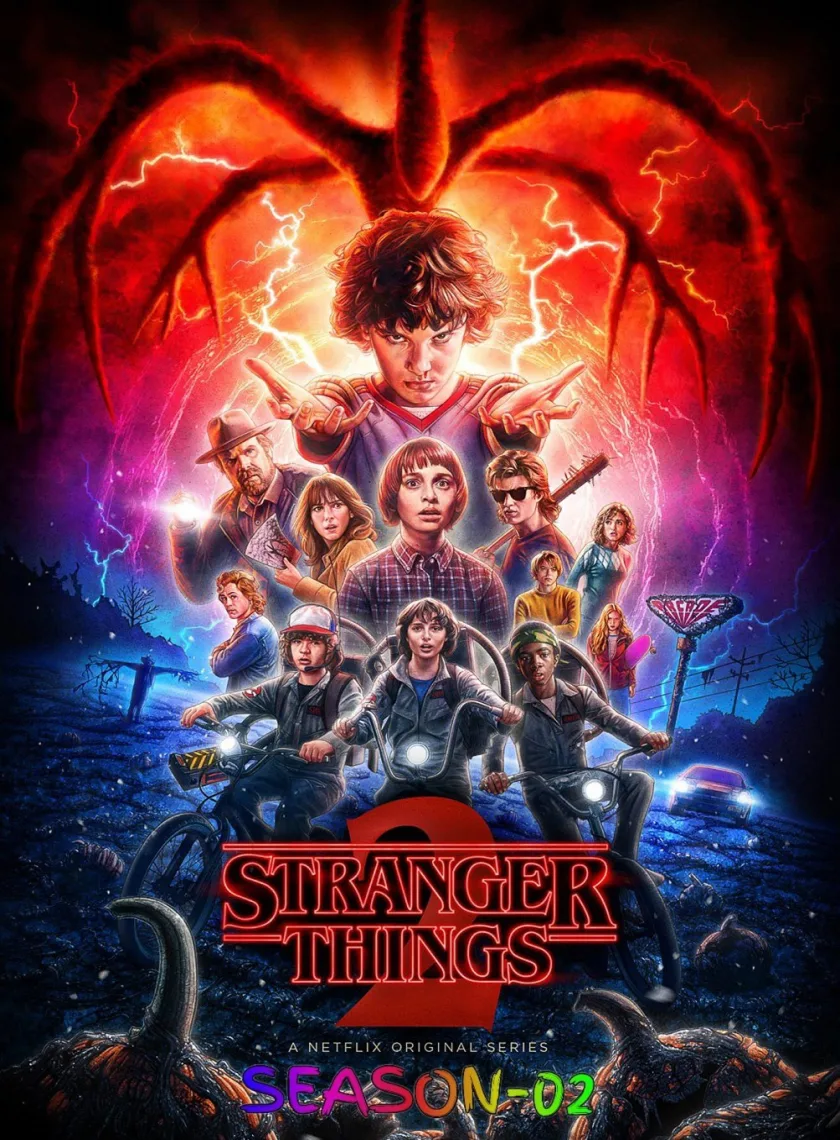 Stranger Things S02 (2017) (Hindi + English) Dual Audio Completed Web Series BluRay HEVC ESub poster