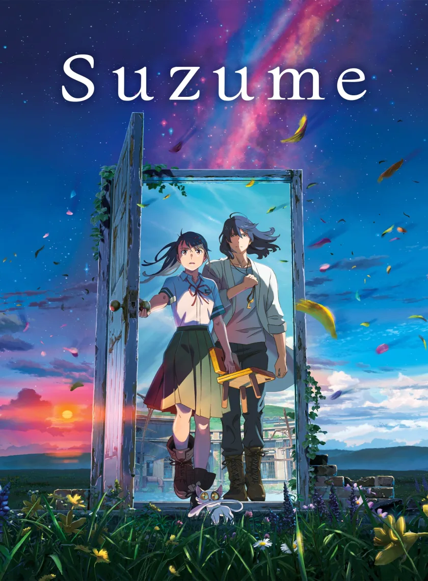 Suzume (2022) (Hindi + English) Animated Movie BluRay HD ESub poster