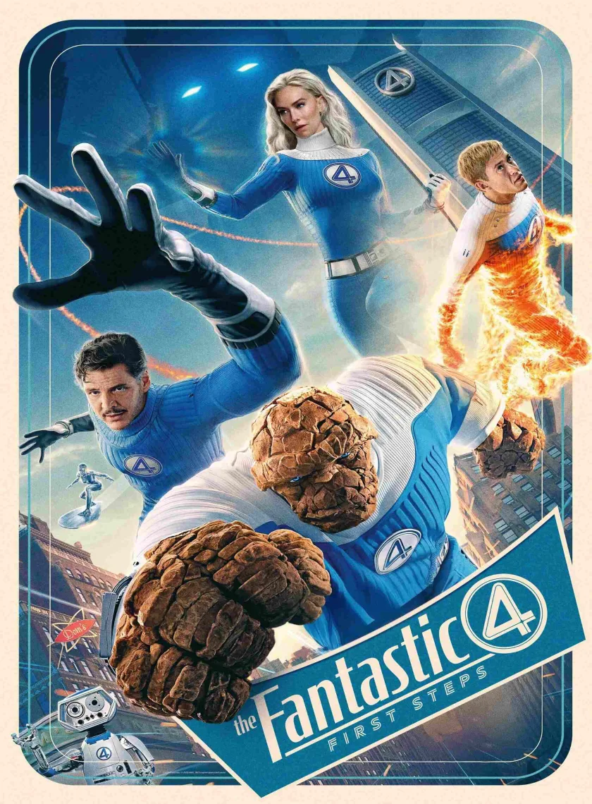 The Fantastic Four - First Steps (2025) (Hindi + English) Dual Audio MCU Hollywood Movie BluRay HD ESub poster