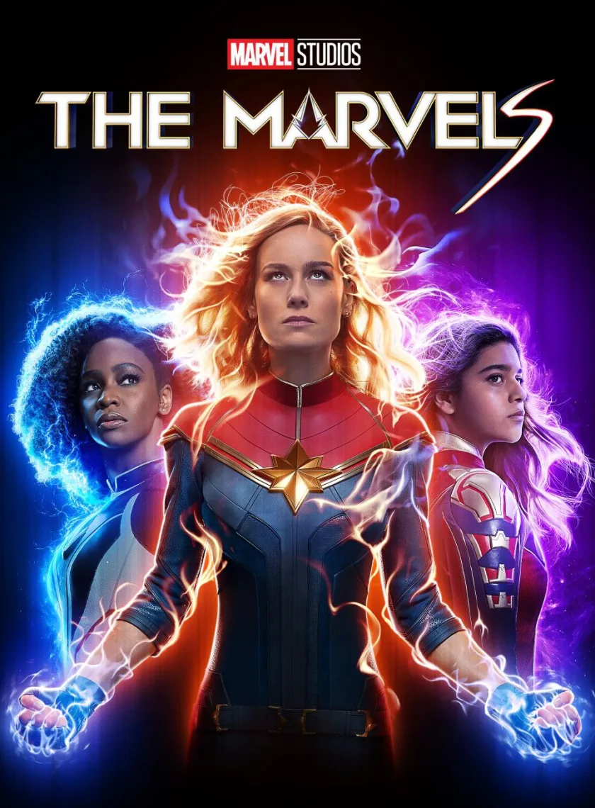 The Marvels (2023) {Hindi + English} Dual Audio MCU Movie HD ESub poster