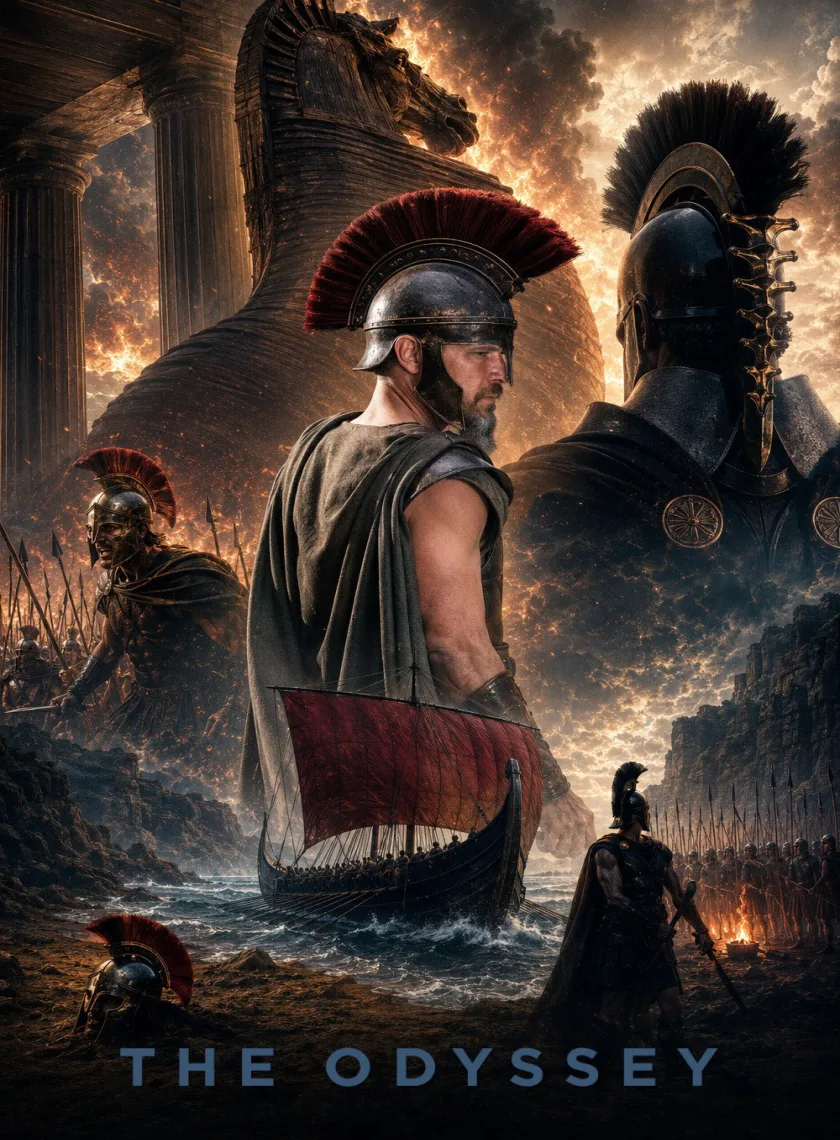 The Odyssey V2 (2026) (Hindi + English) Dual Audio Hollywood Movie IMAX HQCam poster