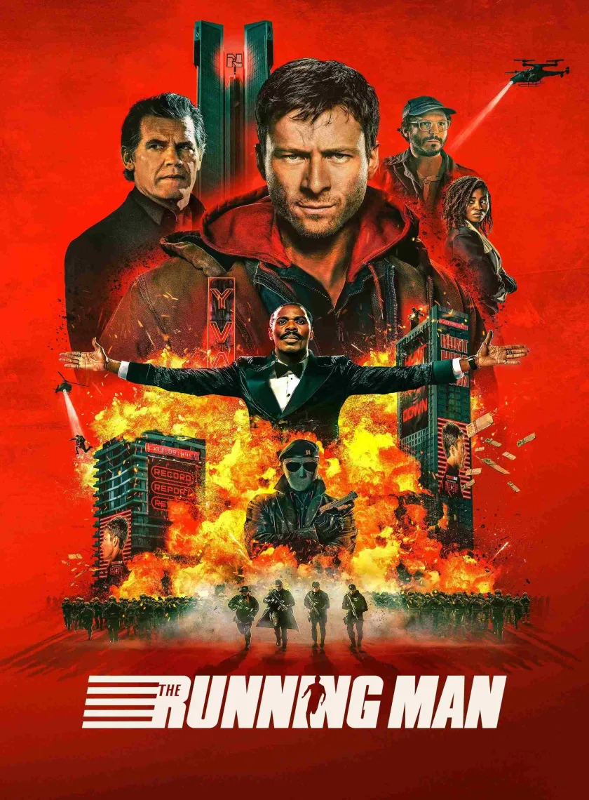 The Running Man (2025) (Hindi + English) Dual Audio Hollywood Movie HD ESub poster