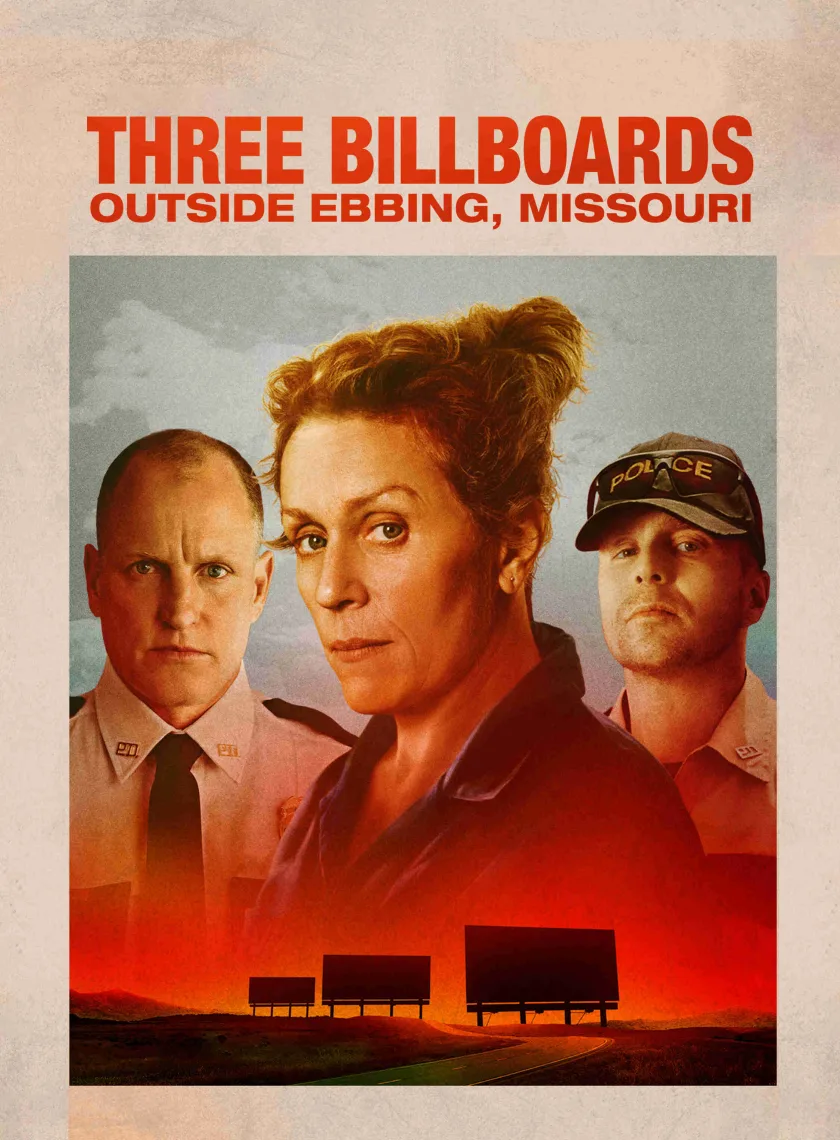 Three Billboards Outside Ebbing Missouri (2017) (Hindi + English) Dual Audio Hollywood Movie BluRay HD ESub poster
