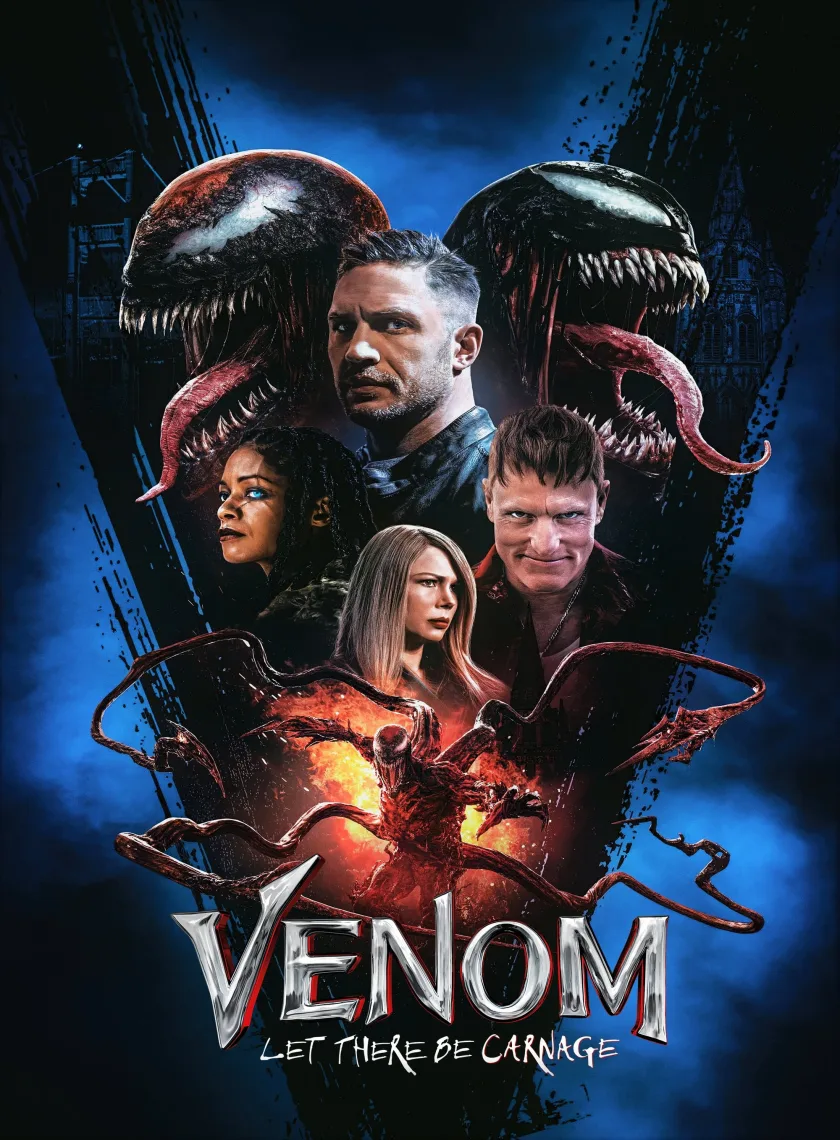 Venom 2 (Venom Let There Be Carnage) (2021) (Hindi + English) Dual Audio MCU Movie BluRay HD ESub poster
