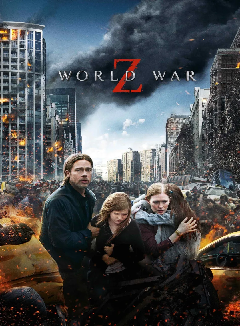 World War Z (2013) (Hindi + English) Dual Audio Hollywood Movie BluRay HD ESub poster